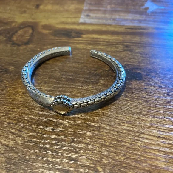 sterling silver and 14k cuff